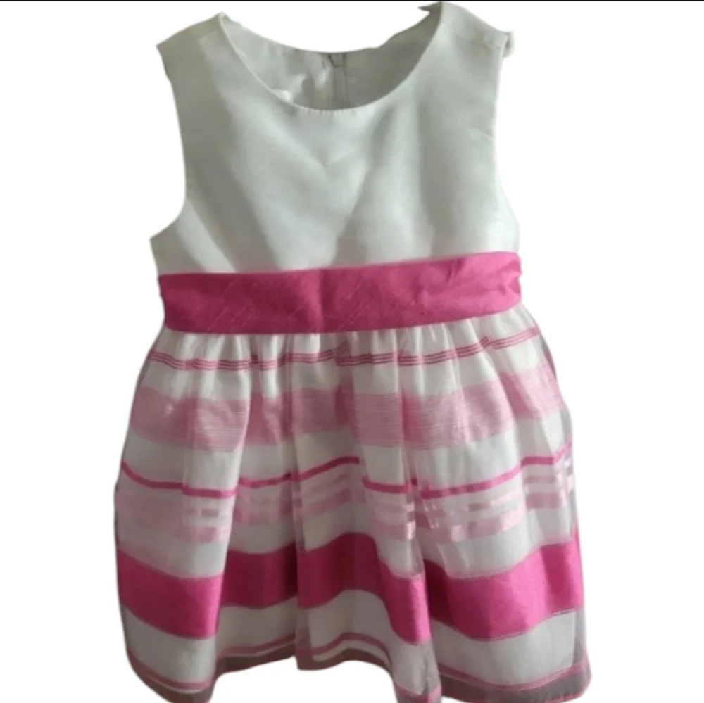Girls 24 M Princess Dress, Pink White Summer‎ Spring Party, Special Occasion